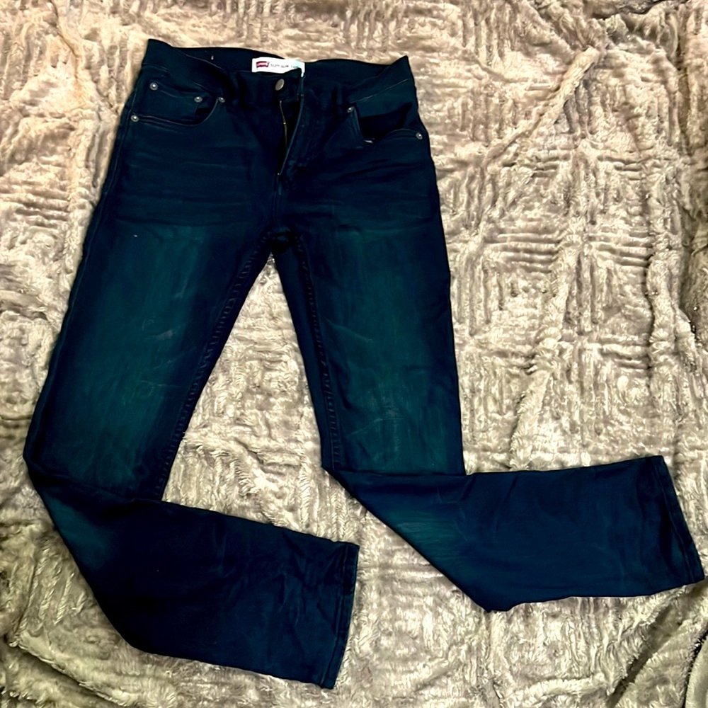 Levi Strauss -NWT- Dark Wash Slim Taper Denim Jeans - Boys 16Y